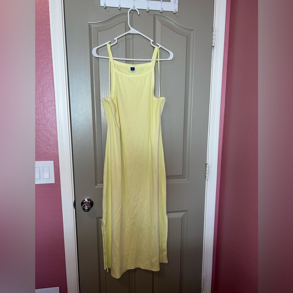 NWT Old Navy yellow midi dress size xxl